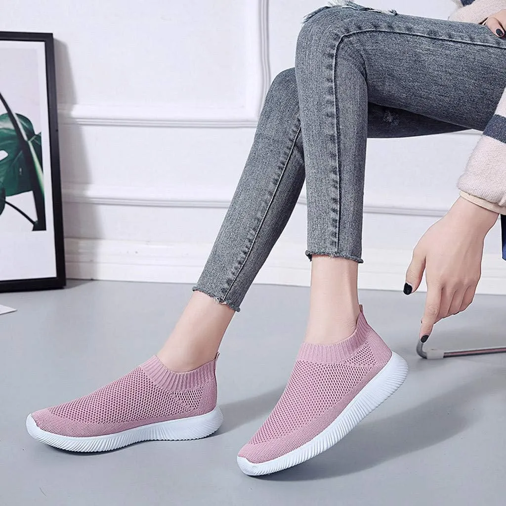 Women's Athletic Walking Shoes Slip On Casual Mesh Mens Tennis Shoes Lightweight Dress Casual Shoes Dress Sneakers Steel Toe Tennis Shoe White Loafers