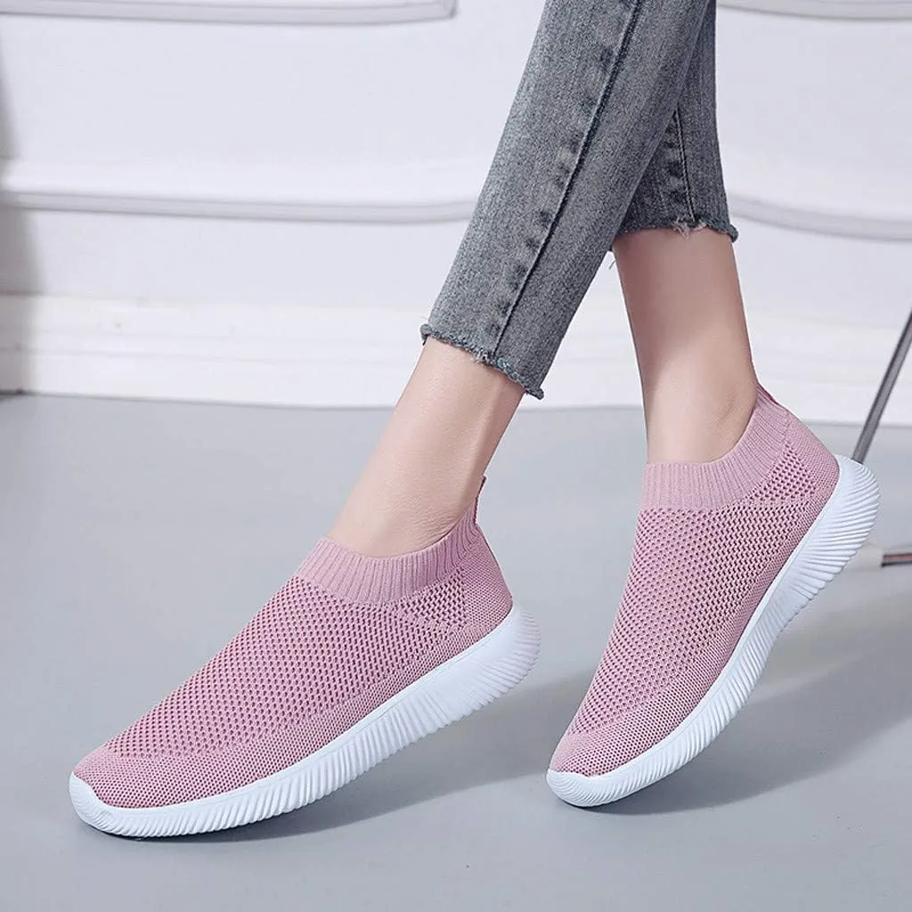 Women's Athletic Walking Shoes Slip On Casual Mesh Mens Tennis Shoes Lightweight Dress Casual Shoes Dress Sneakers Steel Toe Tennis Shoe White Loafers