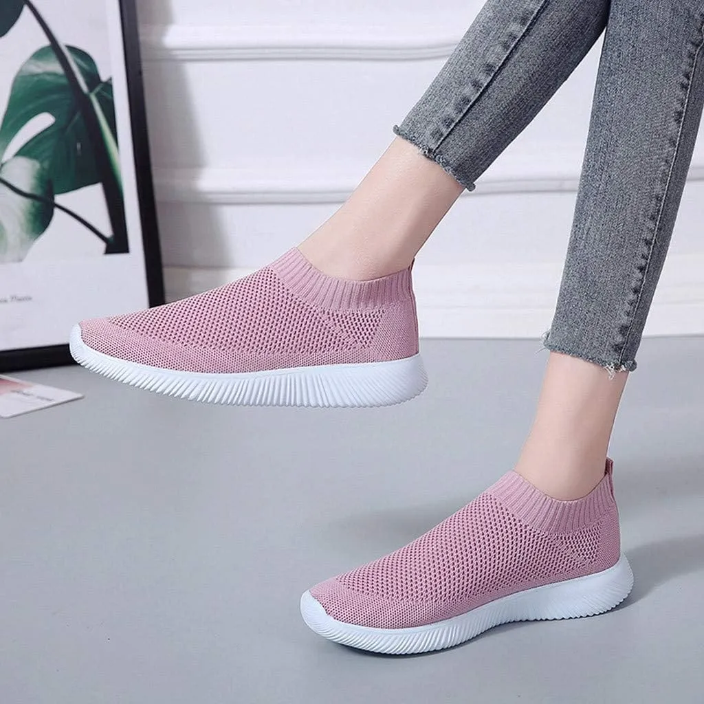 Women's Athletic Walking Shoes Slip On Casual Mesh Mens Tennis Shoes Lightweight Dress Casual Shoes Dress Sneakers Steel Toe Tennis Shoe White Loafers