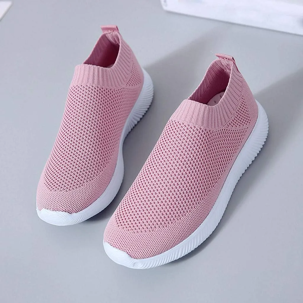 Women's Athletic Walking Shoes Slip On Casual Mesh Mens Tennis Shoes Lightweight Dress Casual Shoes Dress Sneakers Steel Toe Tennis Shoe White Loafers