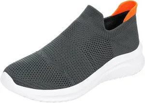Women's Athletic Walking Shoes Slip On Casual Mesh Non Slip Work Shoes Women Arch Support Casual Dress Shoes White Sneakers Steel Toe Tennis Shoe Trainers Shoe