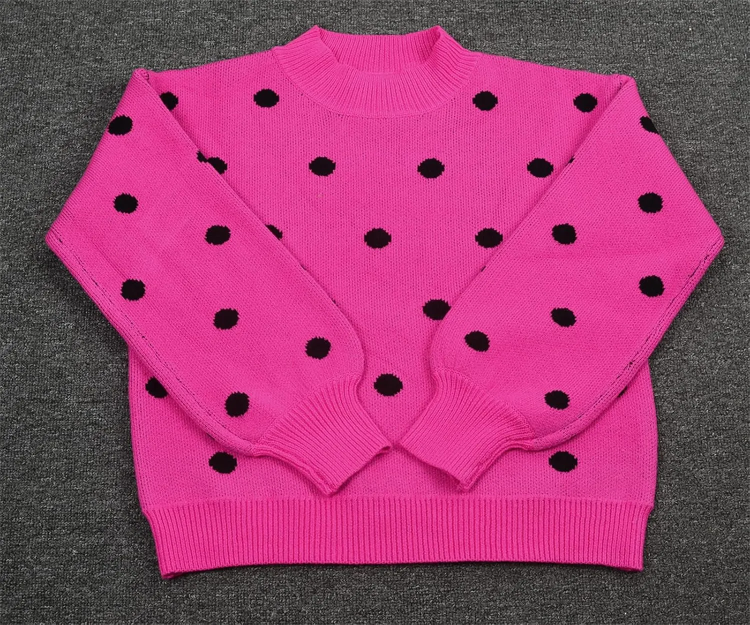 Womens Autumn Winter Sweaters Warm Comfortable Pullovers Casual Fashion Cardigans Ladies Polka Dot Knit Sweater