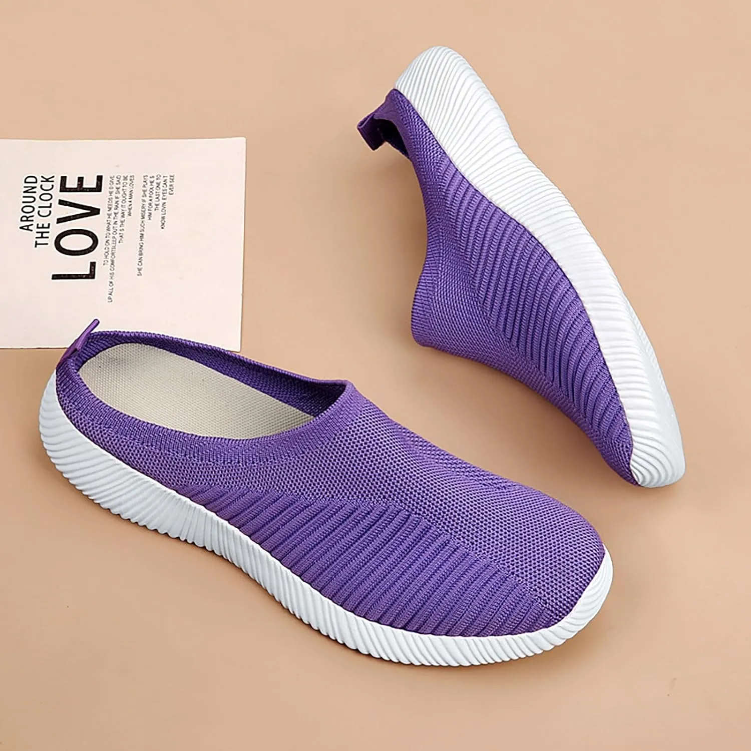 Women's Casual Slip on Half Shoes Breathable Walking Shoes Women Food Service Women Shoes Casual Women Shoes Sneakers Black Tennis Shoe Loafers Shoe