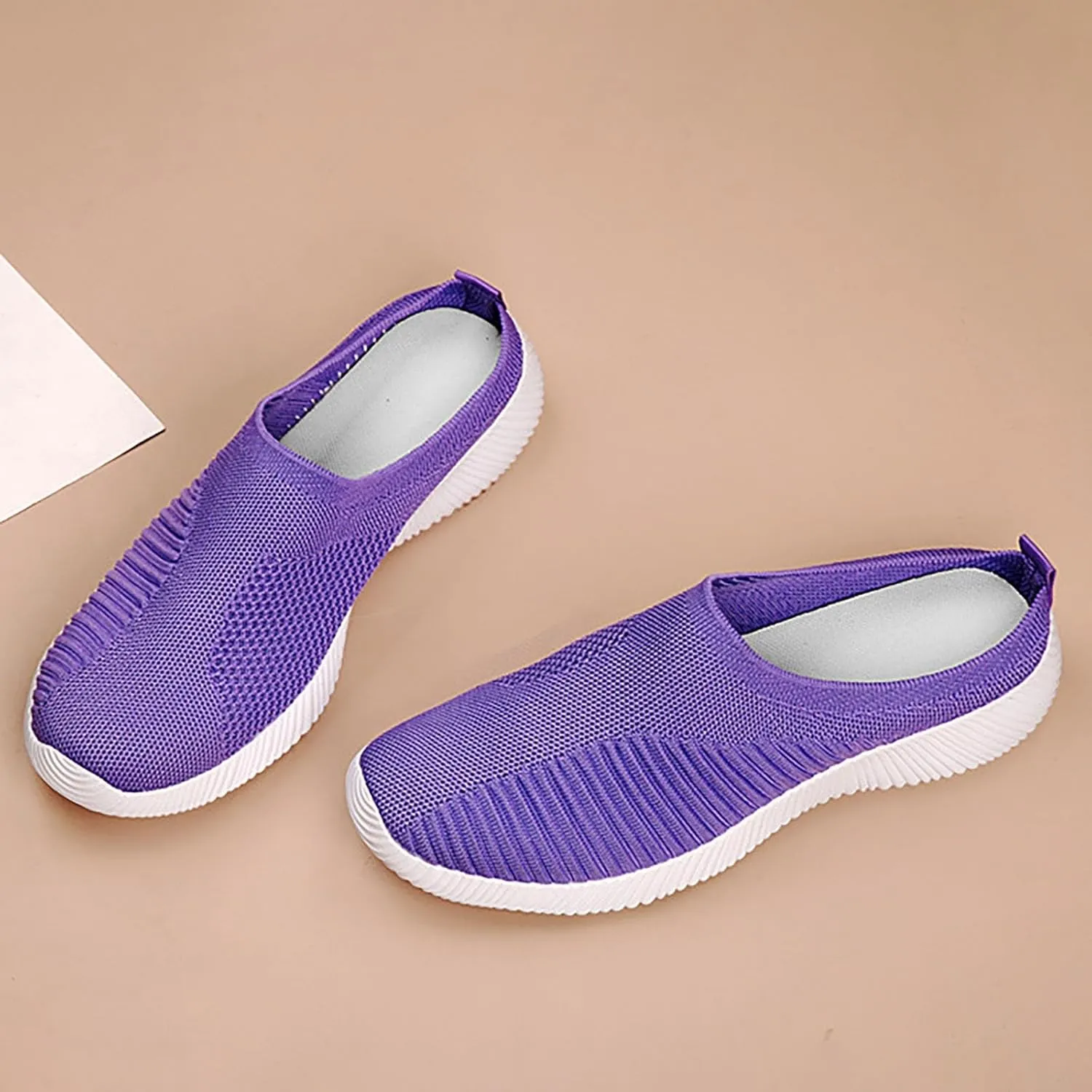Women's Casual Slip on Half Shoes Breathable Walking Shoes Women Food Service Women Shoes Casual Women Shoes Sneakers Black Tennis Shoe Loafers Shoe