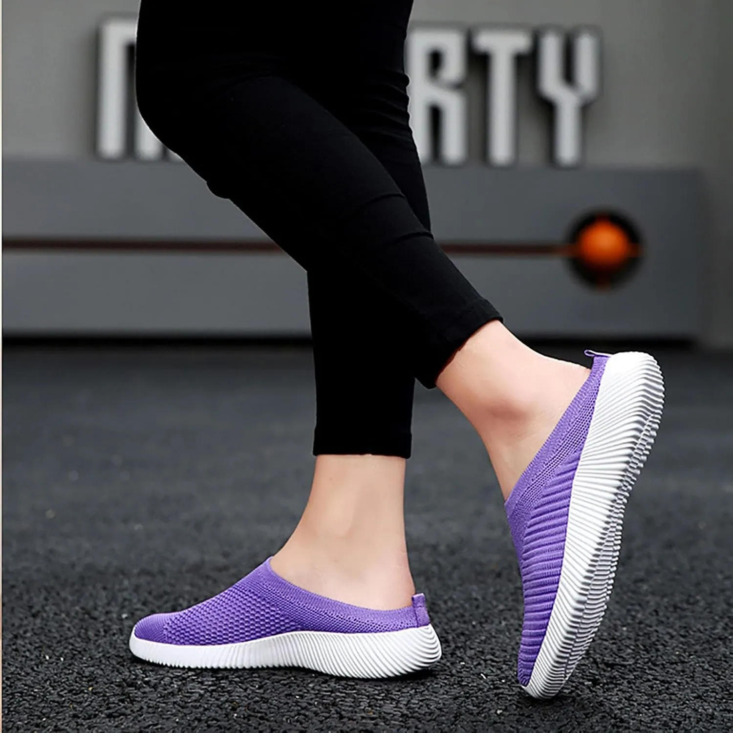 Women's Casual Slip on Half Shoes Breathable Walking Shoes Women Food Service Women Shoes Casual Women Shoes Sneakers Black Tennis Shoe Loafers Shoe