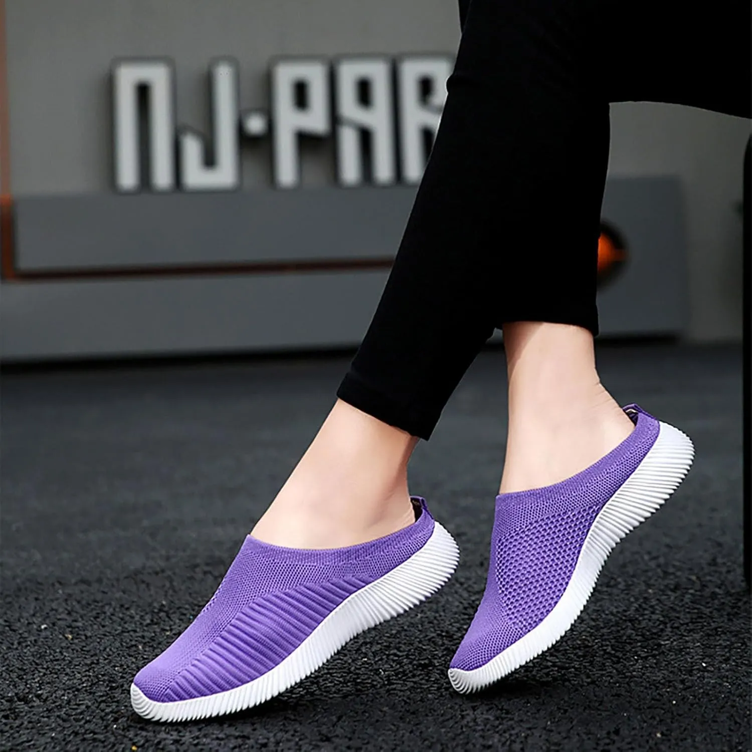 Women's Casual Slip on Half Shoes Breathable Walking Shoes Women Food Service Women Shoes Casual Women Shoes Sneakers Black Tennis Shoe Loafers Shoe