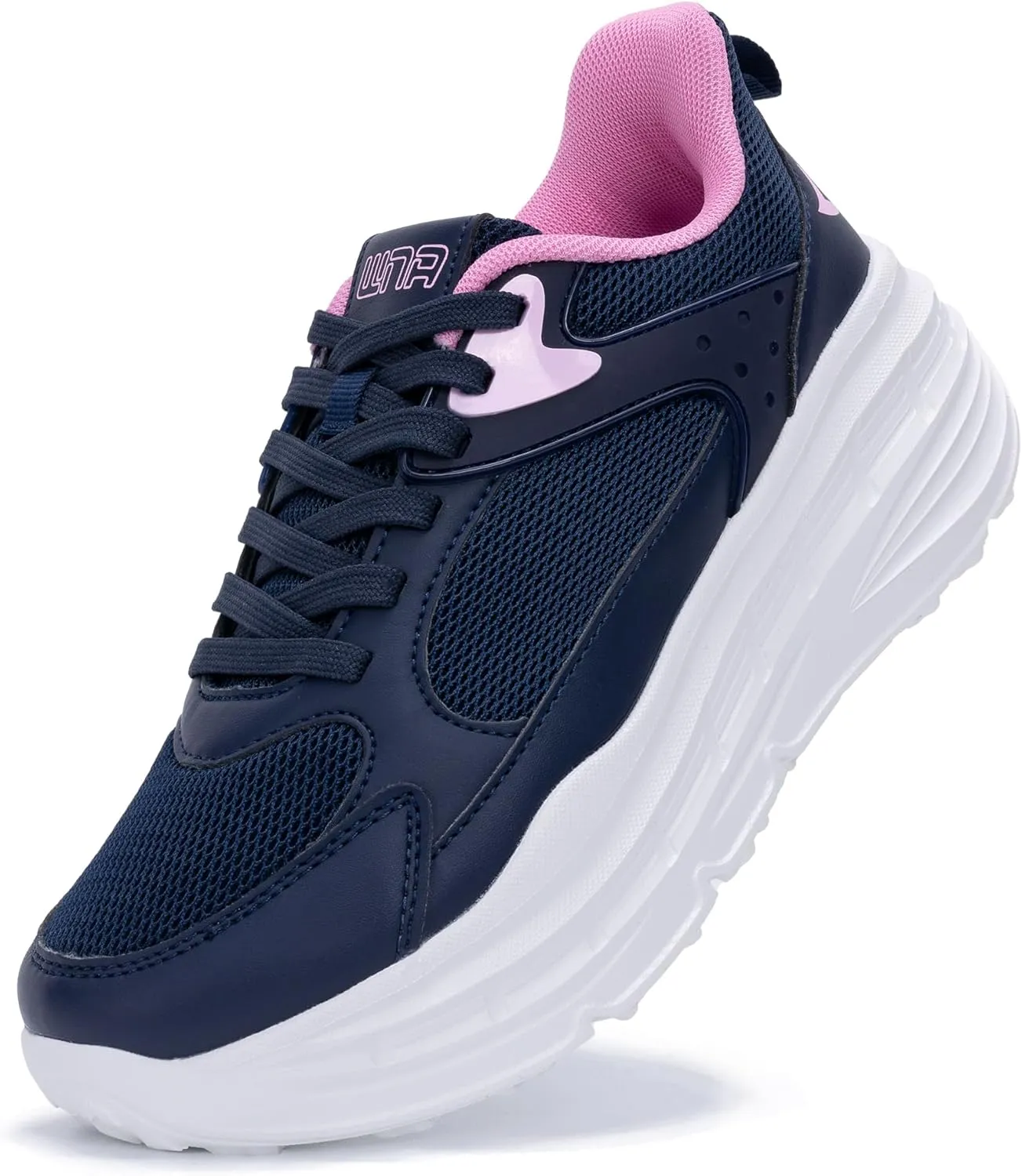 Women's Chunky Platform Sneakers LYNSS 1.0 Lightweight Walking Lace-up Memory Foam Comfortable Casual Sneakers