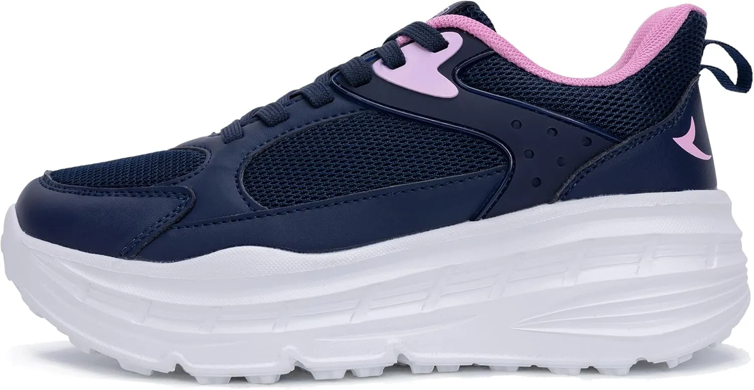 Women's Chunky Platform Sneakers LYNSS 1.0 Lightweight Walking Lace-up Memory Foam Comfortable Casual Sneakers