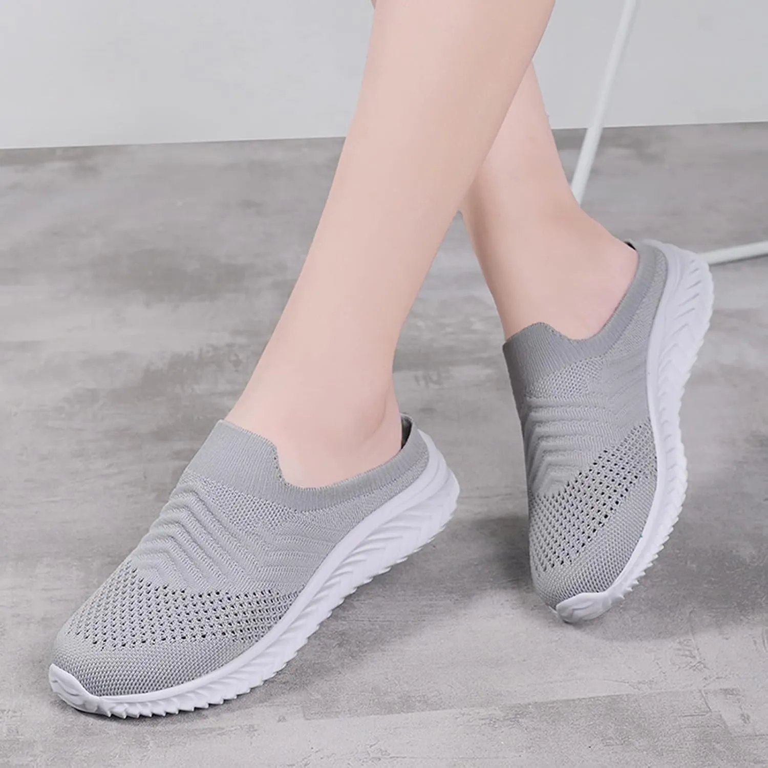 Womens Comfortable Orthopedic Sneakers Slip On Walking Shoes with Arch Support Casual Loafers for Plantar Fasciitis Foot Pain Relief Swollen Feet