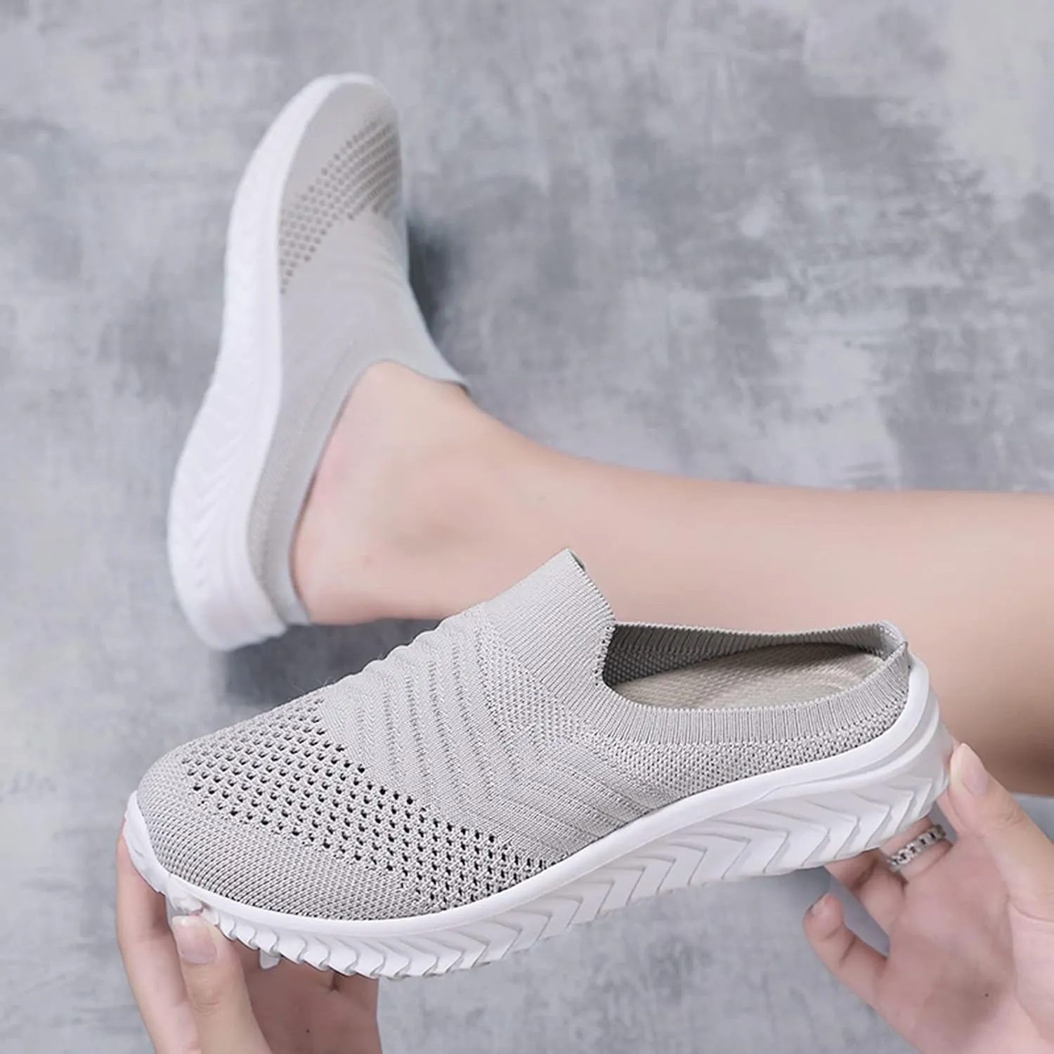 Womens Comfortable Orthopedic Sneakers Slip On Walking Shoes with Arch Support Casual Loafers for Plantar Fasciitis Foot Pain Relief Swollen Feet