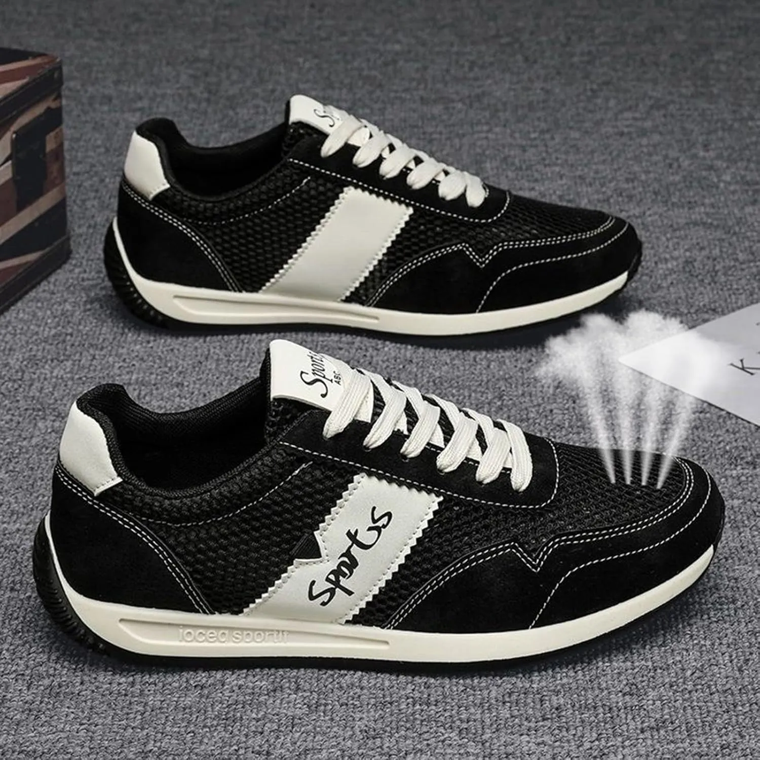 Women's Fashion Sneakers Trendy Lace Up Tennis Shoes Low Top Walking Sneaker Retro Trainers Casual Running Shoes