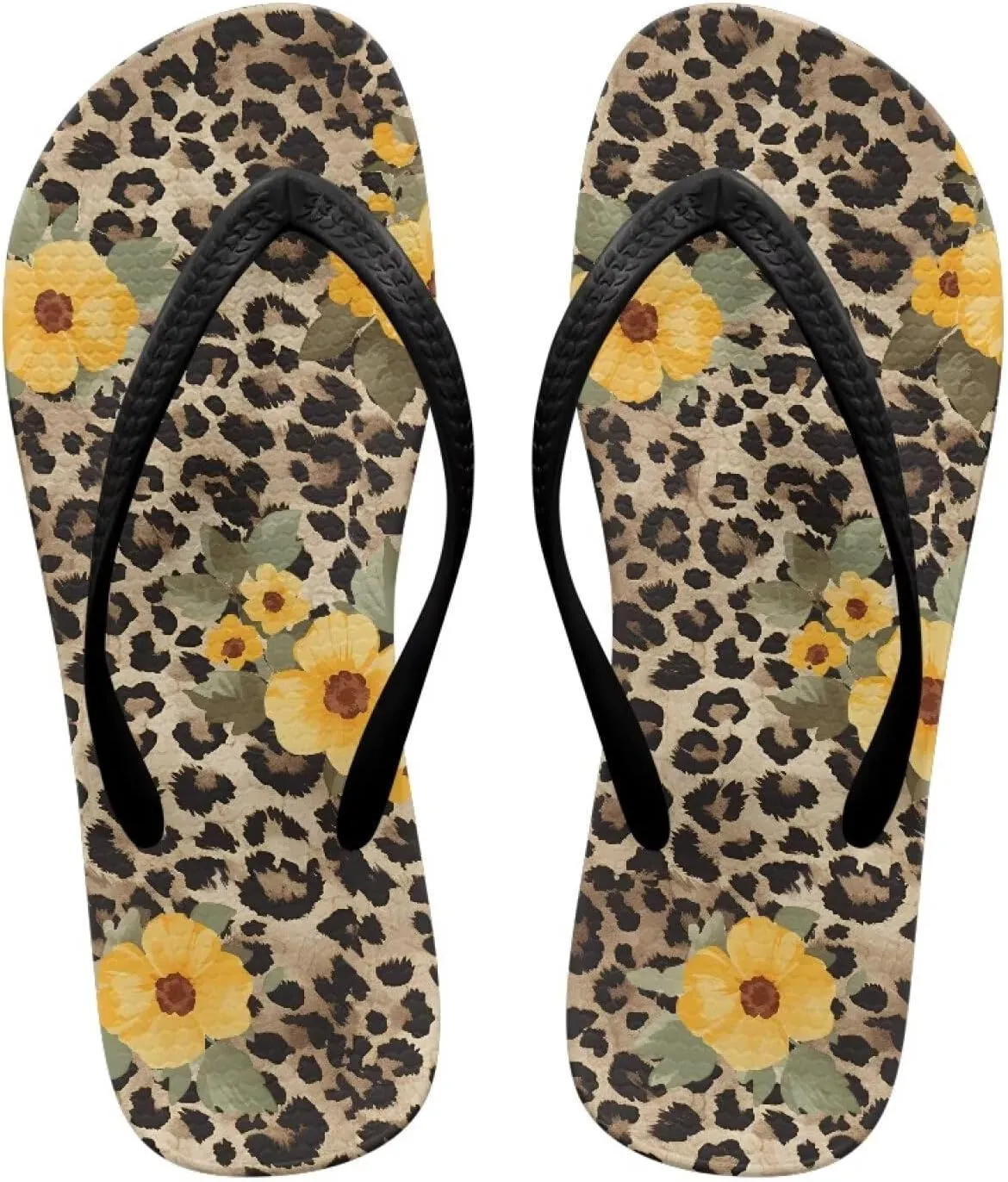 Women's Flip Flops Sandals Lightweight Soft Beach Pool Slippers Colorful Printed Slide Shoes SizeUS 5.5-9.5