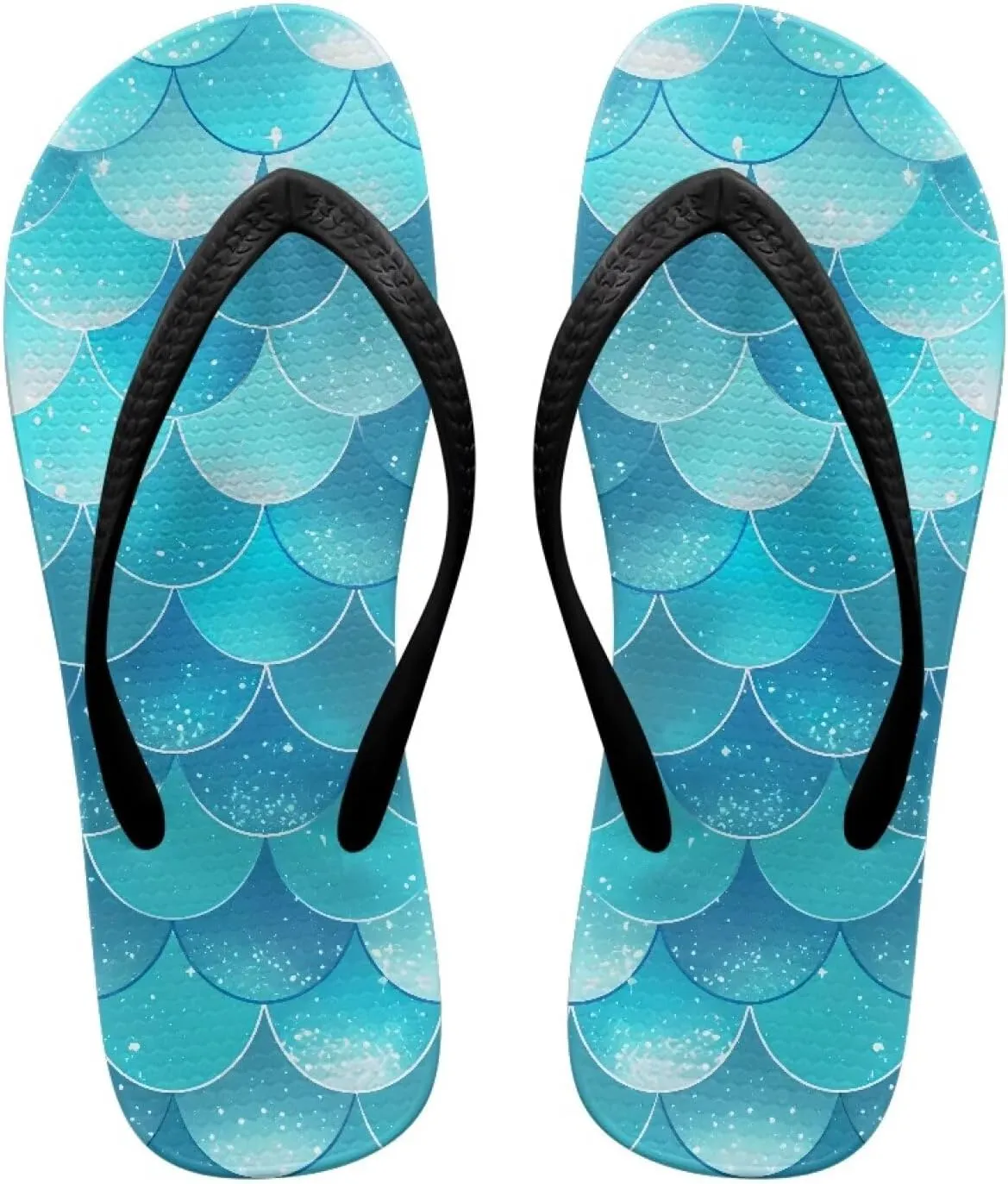 Women's Flip Flops Sandals Lightweight Soft Beach Pool Slippers Colorful Printed Slide Shoes SizeUS 5.5-9.5