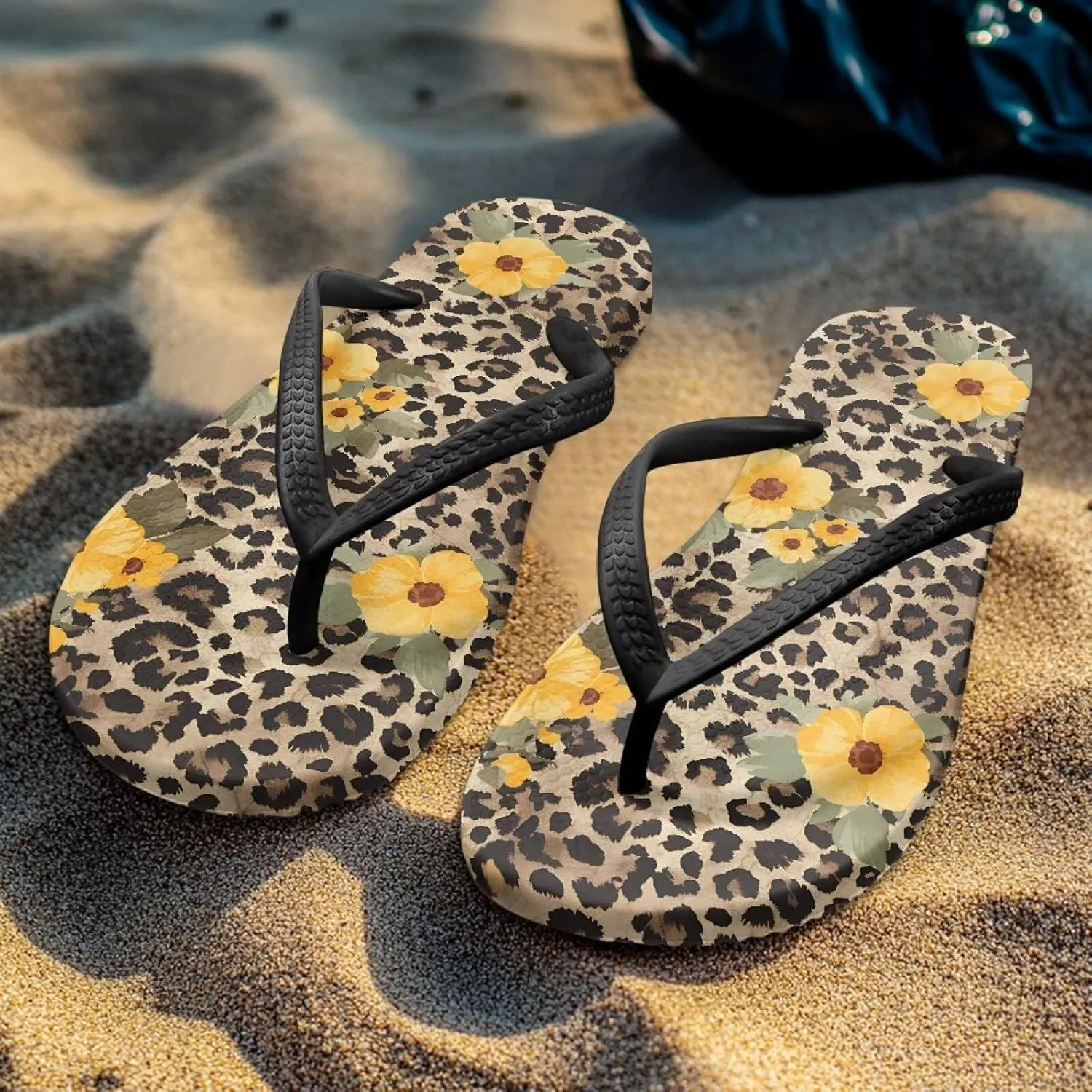Women's Flip Flops Sandals Lightweight Soft Beach Pool Slippers Colorful Printed Slide Shoes SizeUS 5.5-9.5