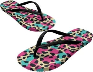 Women's Flip Flops Sandals Lightweight Soft Beach Pool Slippers Colorful Printed Slide Shoes SizeUS 5.5-9.5