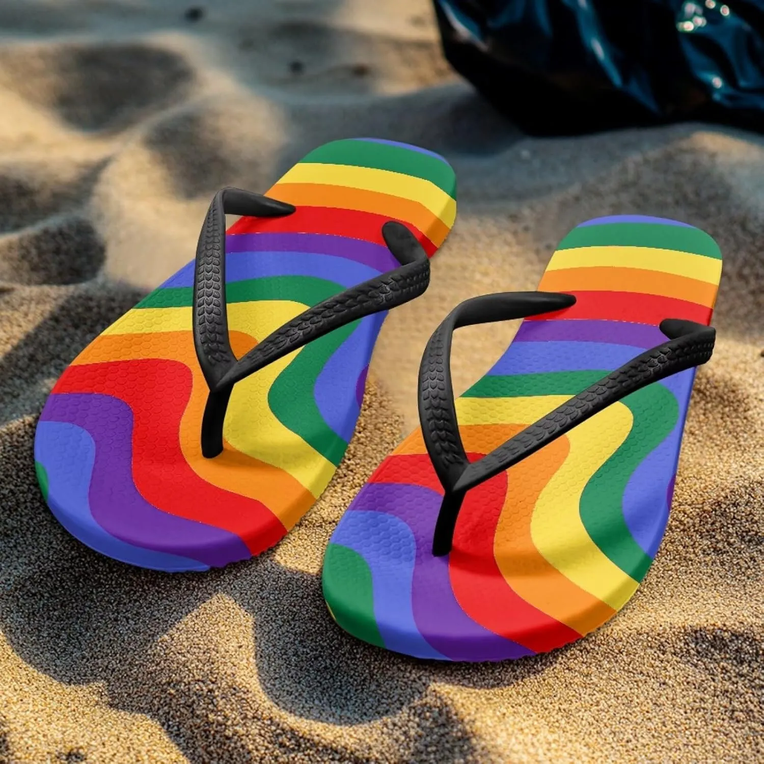 Women's Flip Flops Sandals Lightweight Soft Beach Pool Slippers Colorful Printed Slide Shoes SizeUS 5.5-9.5
