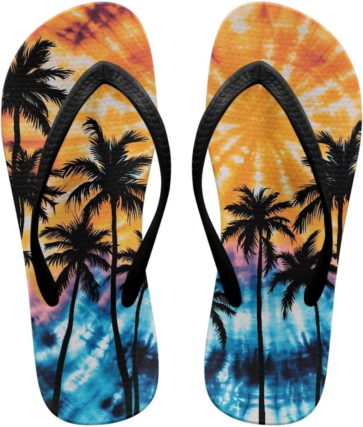 Women's Flip Flops Sandals Lightweight Soft Beach Pool Slippers Colorful Printed Slide Shoes SizeUS 5.5-9.5