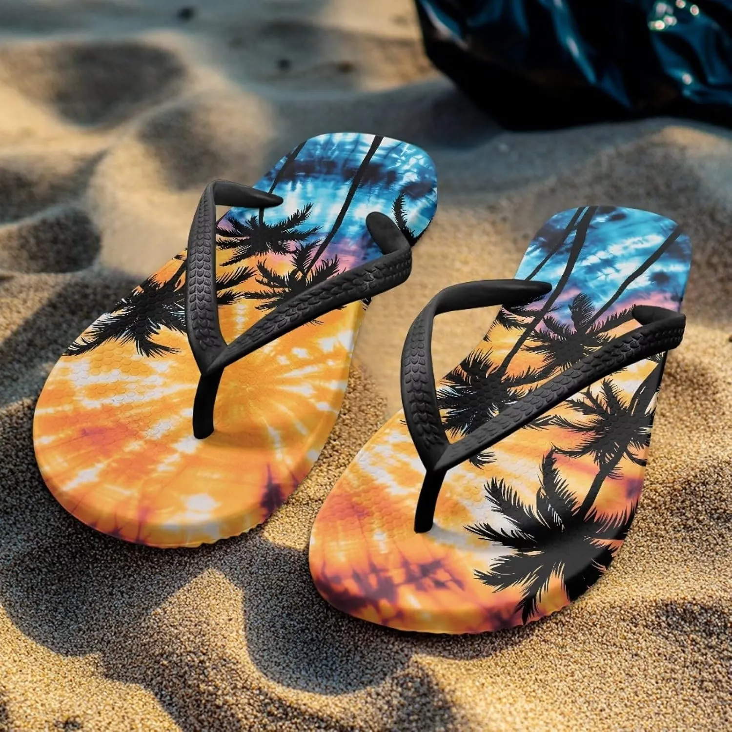 Women's Flip Flops Sandals Lightweight Soft Beach Pool Slippers Colorful Printed Slide Shoes SizeUS 5.5-9.5