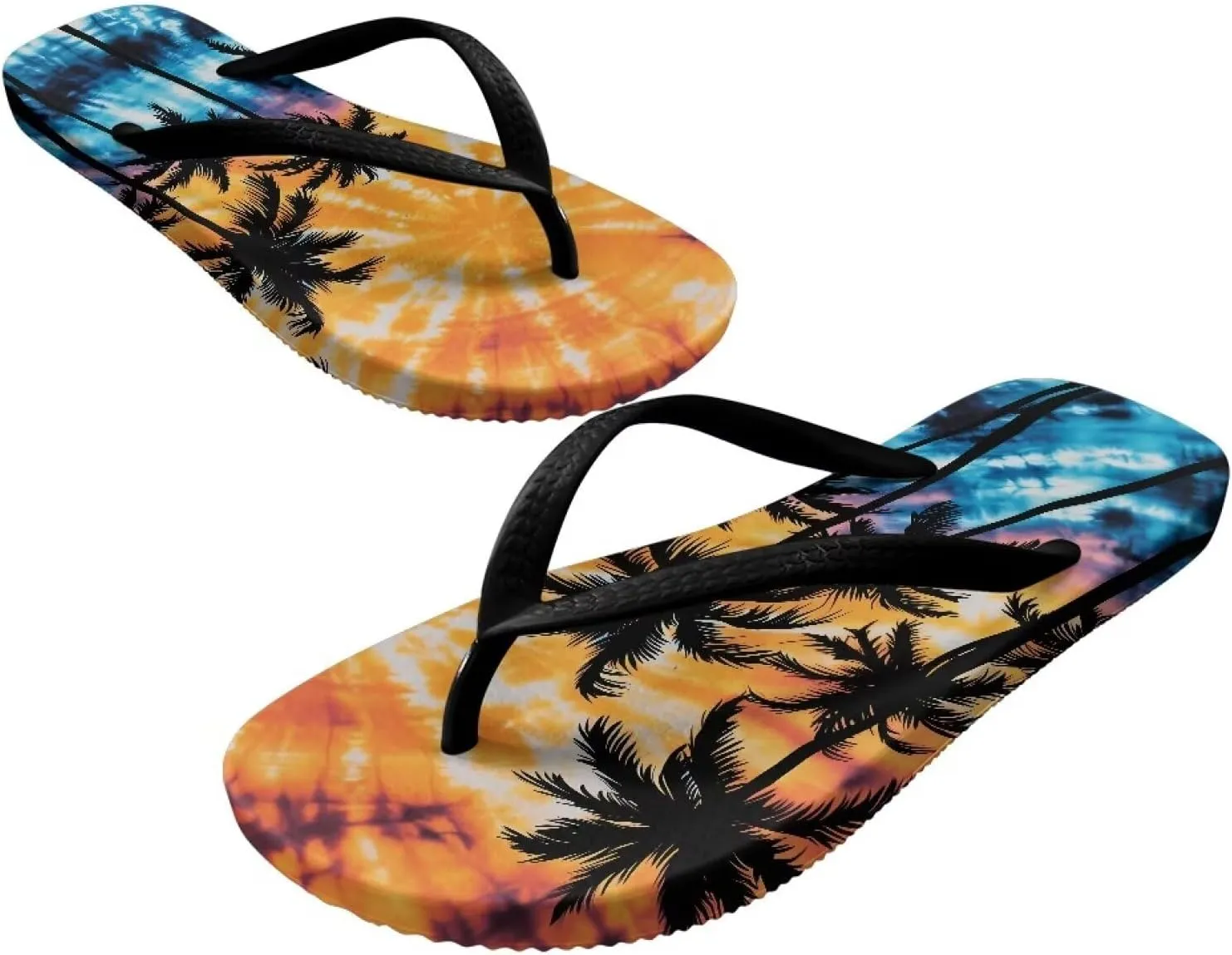 Women's Flip Flops Sandals Lightweight Soft Beach Pool Slippers Colorful Printed Slide Shoes SizeUS 5.5-9.5