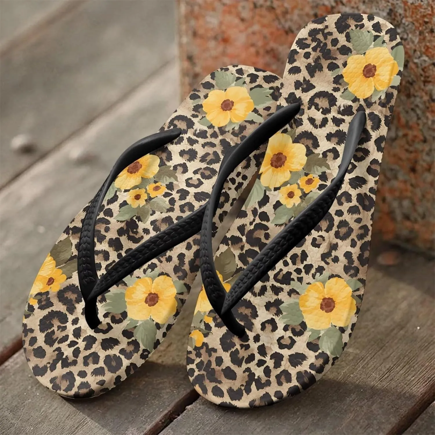 Women's Flip Flops Sandals Lightweight Soft Beach Pool Slippers Colorful Printed Slide Shoes SizeUS 5.5-9.5
