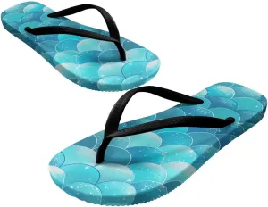 Women's Flip Flops Sandals Lightweight Soft Beach Pool Slippers Colorful Printed Slide Shoes SizeUS 5.5-9.5