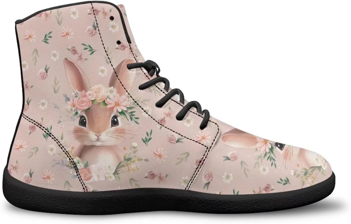 Women's High Top PU Leather Barefoot Shoes Wide Toe Box Fashion Sneakers Comfortable Casual Walking Shoes Lightweight Dress Shoes SizeUS 6-13.5
