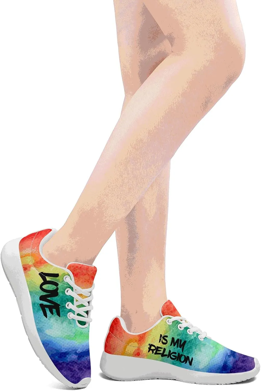 Women's Lightweight Mesh Walking Shoes – Colorful Fashion Sneakers with EVA Sole, Breathable Casual Athletic Design