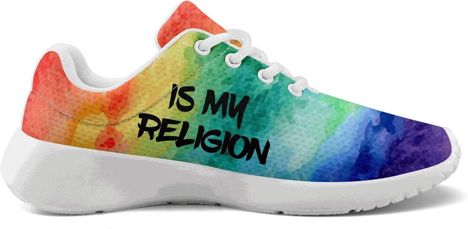 Women's Lightweight Mesh Walking Shoes – Colorful Fashion Sneakers with EVA Sole, Breathable Casual Athletic Design