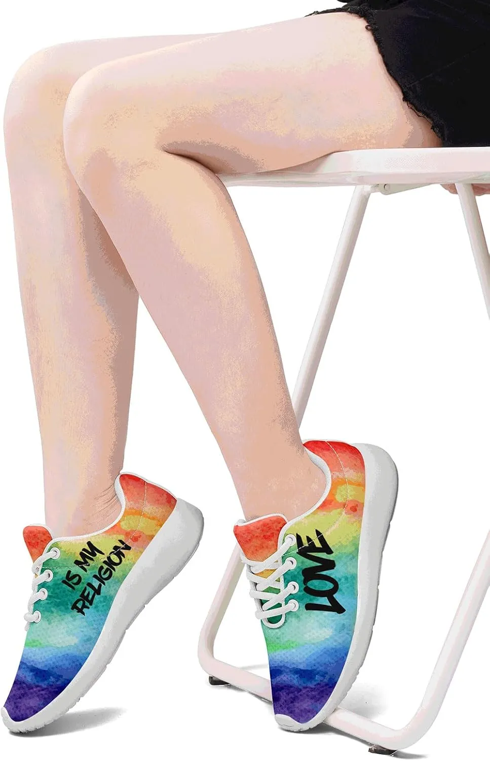 Women's Lightweight Mesh Walking Shoes – Colorful Fashion Sneakers with EVA Sole, Breathable Casual Athletic Design
