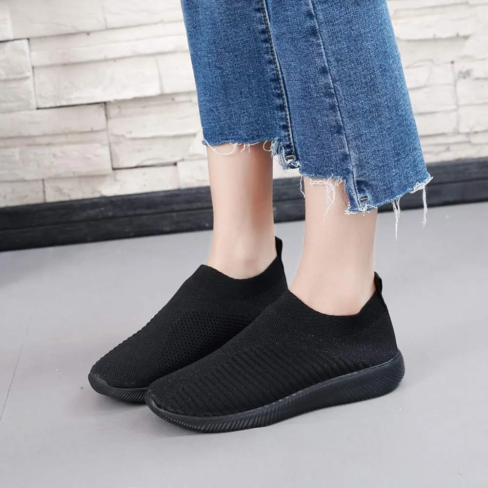 Women's Lightweight Slip On Walking Running Shoes Slip On Shoes Women Sports Casual Shoes for Fall Women's Fashion Sneakers Platform Tennis Shoe Trainers Shoe