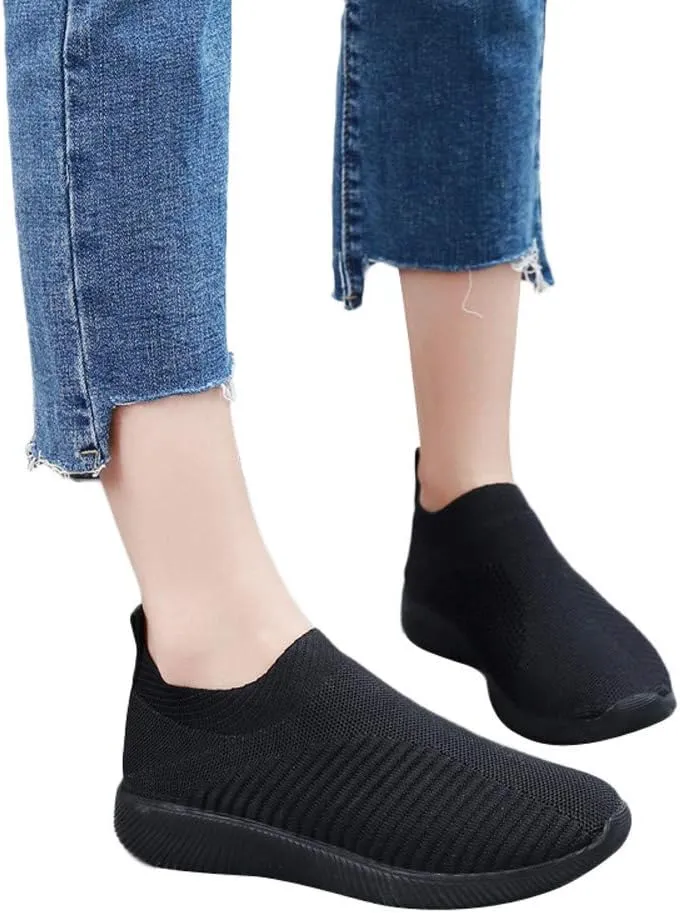 Women's Lightweight Slip On Walking Running Shoes Slip On Shoes Women Sports Casual Shoes for Fall Women's Fashion Sneakers Platform Tennis Shoe Trainers Shoe