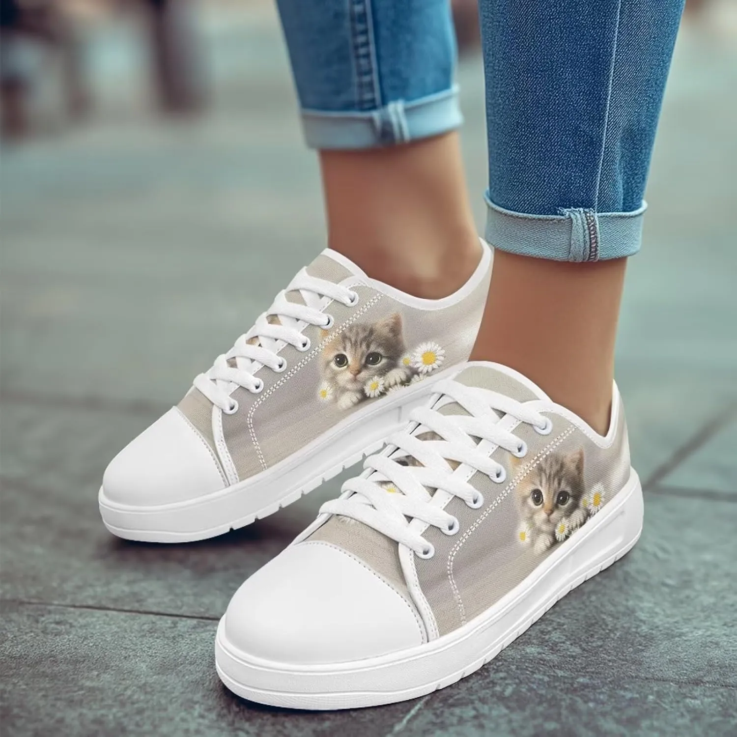Womens Loafers Shoes Casual Slip-On Canvas Shoes Breathable Sneakers for Women Low Top Sneakers 5.5-13.5