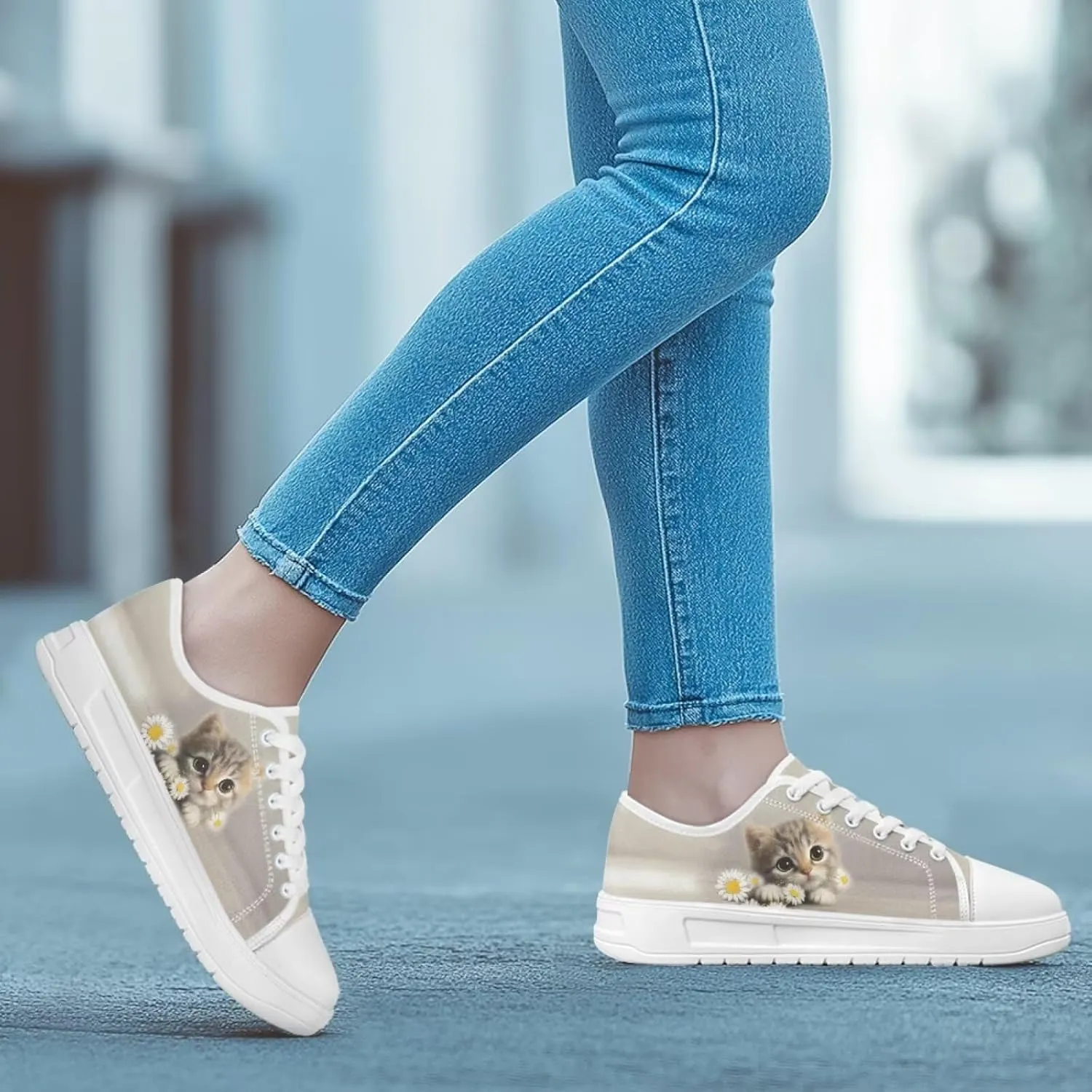 Womens Loafers Shoes Casual Slip-On Canvas Shoes Breathable Sneakers for Women Low Top Sneakers 5.5-13.5