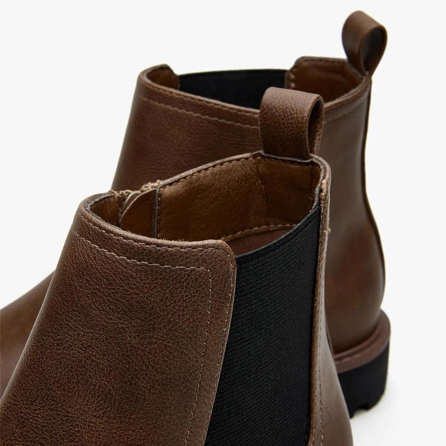 Women's Low Heel Chelsea Ankle Boots Fashion Slip-On Elastic Fall Booties Shoes
