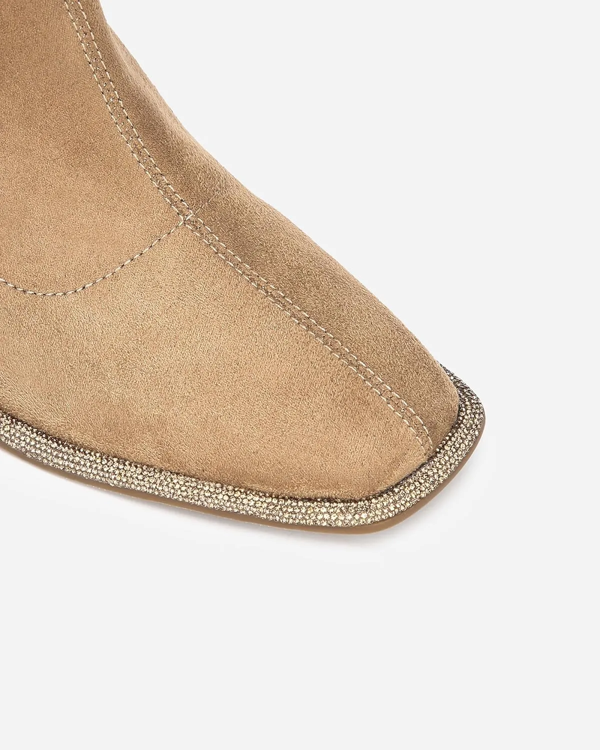 Women's Minimalist Faux suede Square Toe Ankle Boots