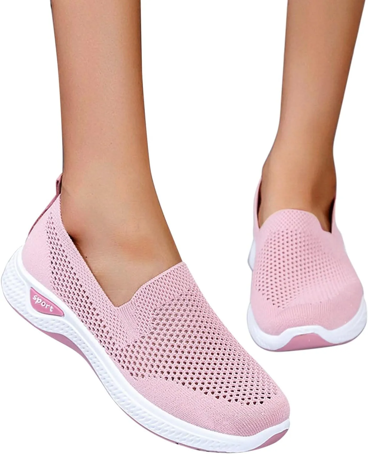 Womens Non Slip Slip On Shoes Casual Walking Sneakers Lightweight Canvas Comfortable Flat Fashion Loafers