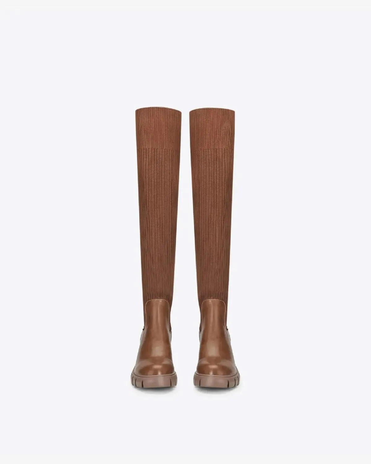 Womens Over Knee Boots Thigh High Stretch Knitted Socks Chunky Block Heel Boots
