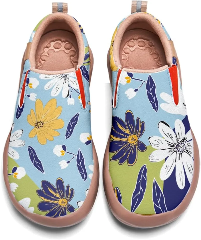 Women's Painted Loafers Slip-On Walking Travel Shoes Ladies Floral Art Sneakers