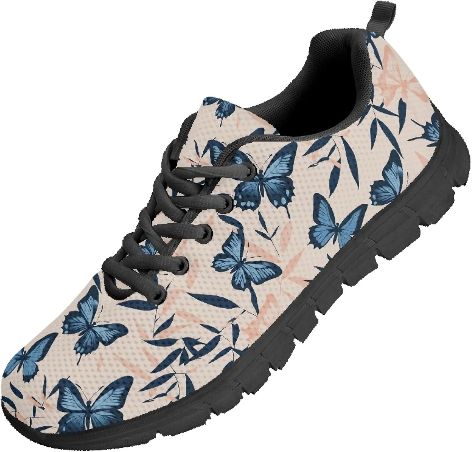 Womens Running Shoes Trainer Sports Causal Travel Sneaker Walking Low Heel Lace up Breathable Flexible Shoe