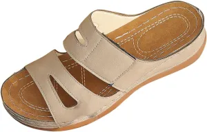 Women's Sandals Dressy Fashion Casual Solid Color Thick Bottom Shoes Summer Comfortable Arch Support Outdoor Slipper