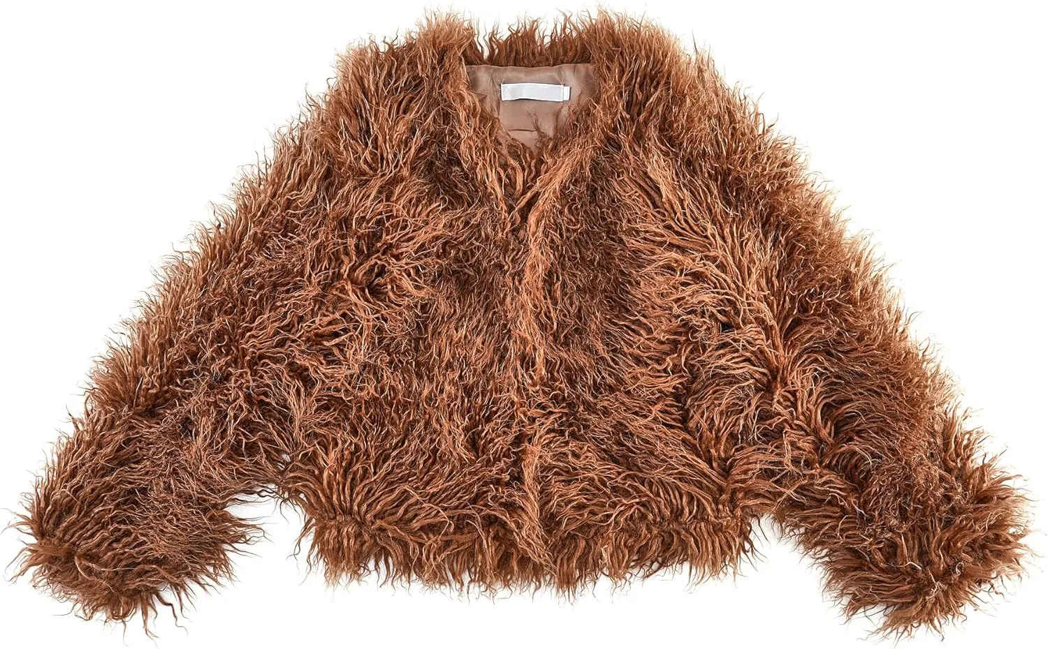 Women's Shaggy Faux Fur Outwear Coat Jacket Long Sleeve Warm Winter