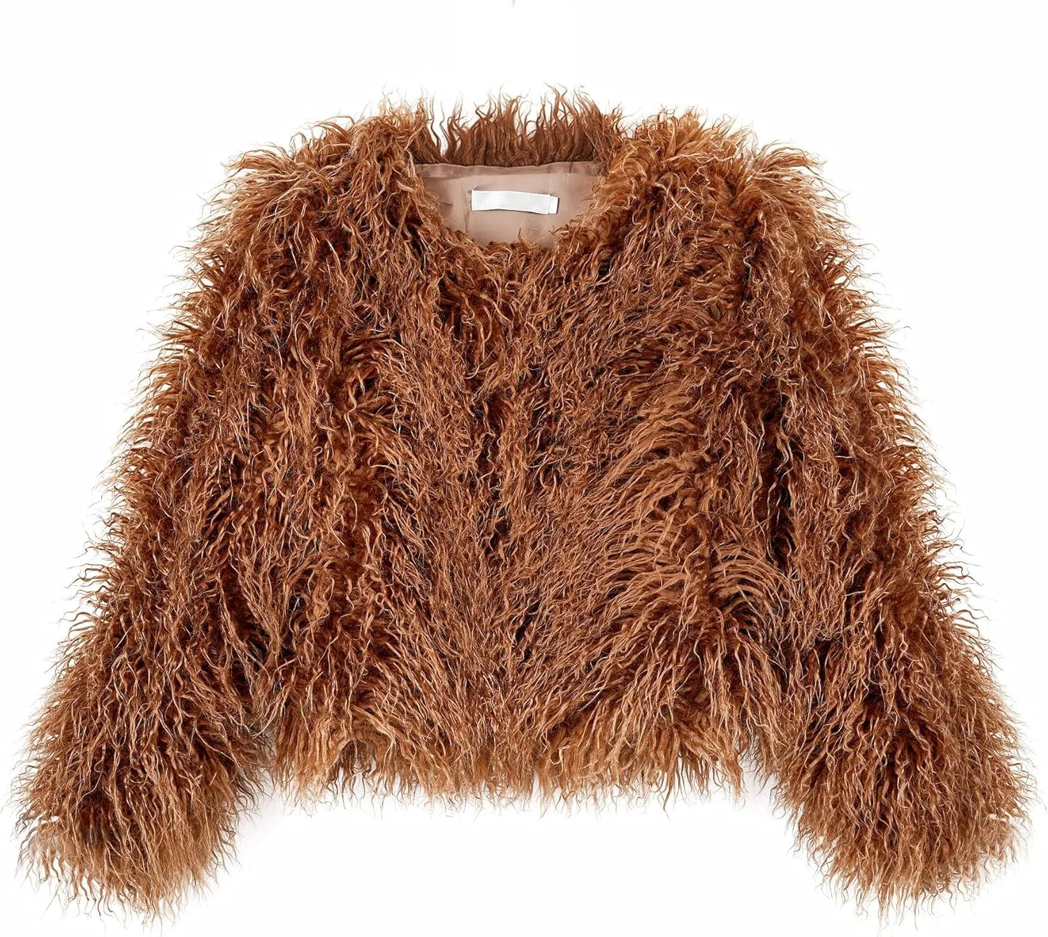 Women's Shaggy Faux Fur Outwear Coat Jacket Long Sleeve Warm Winter