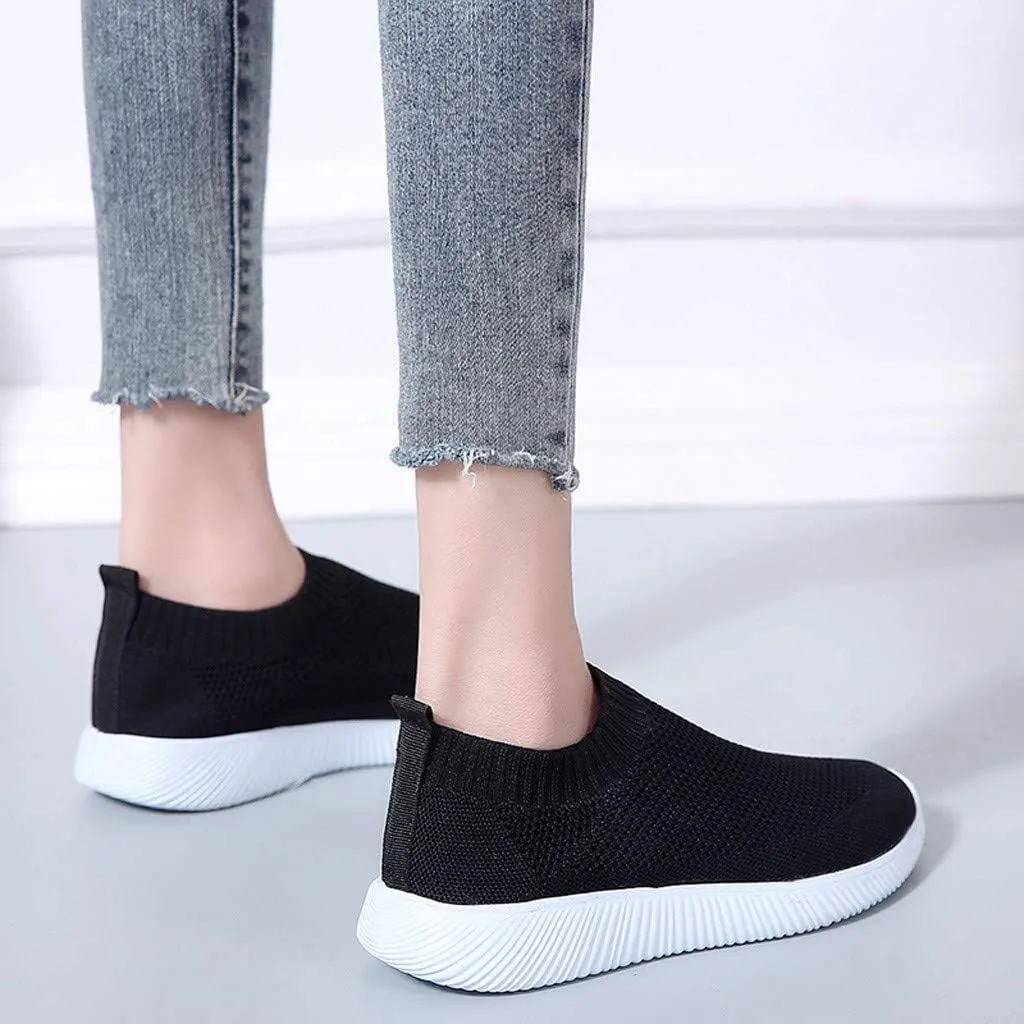 Women’s Slip-On Shoes Casual Lace-Free Walking Loafers Running Shoes for Men Comfortable White Casual Shoes Fashion Sneakers Red Tennis Shoe White Loafers
