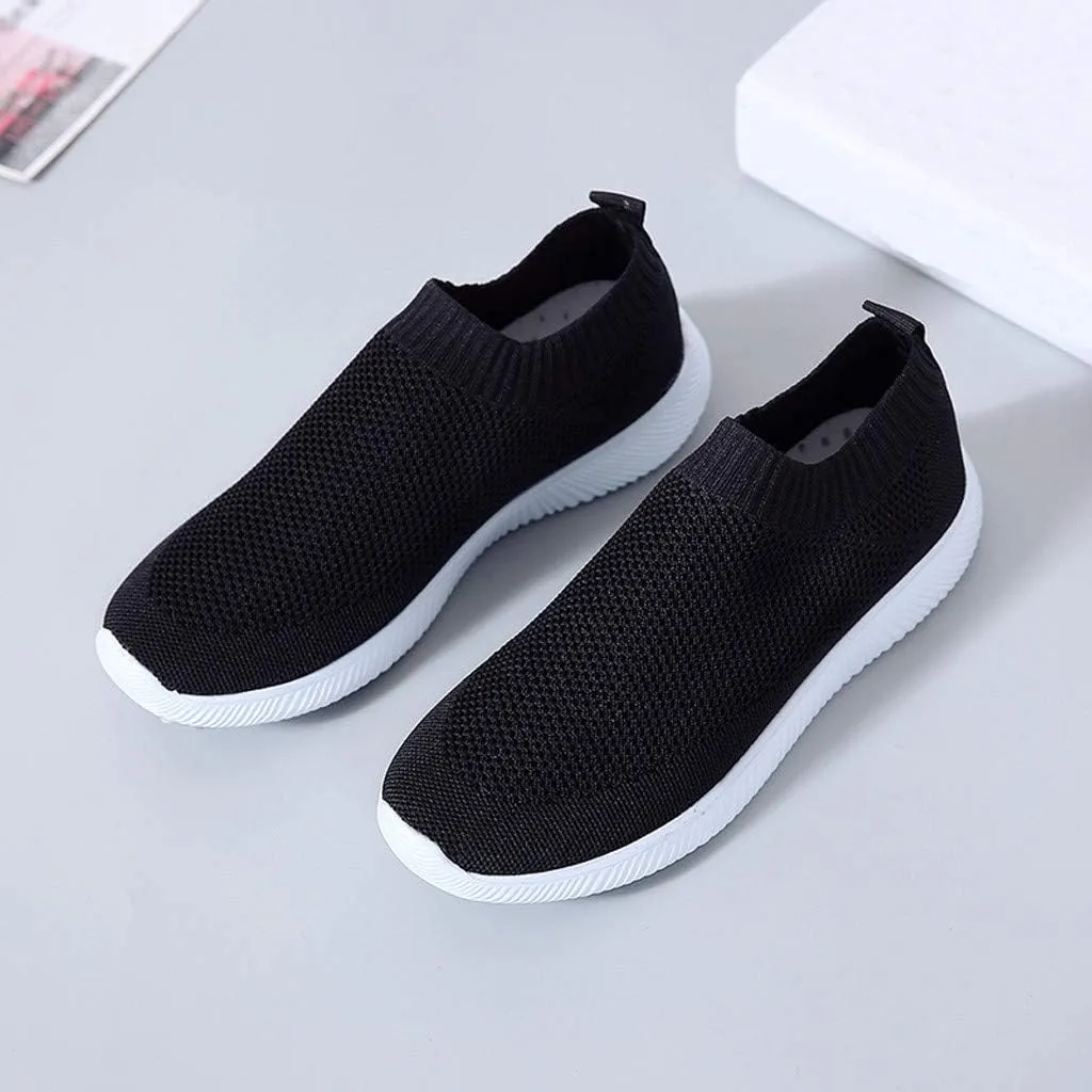 Women’s Slip-On Shoes Casual Lace-Free Walking Loafers Running Shoes for Men Comfortable White Casual Shoes Fashion Sneakers Red Tennis Shoe White Loafers