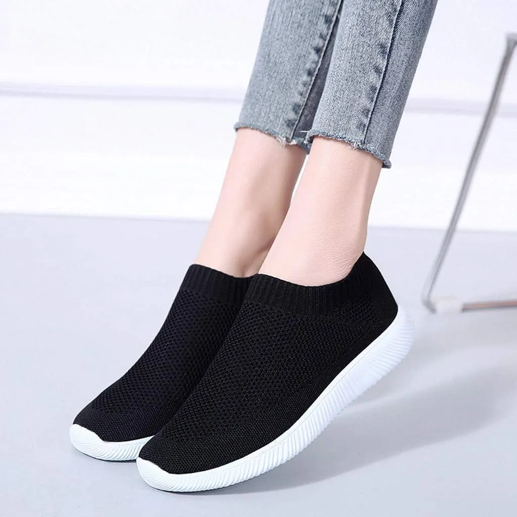 Women’s Slip-On Shoes Casual Lace-Free Walking Loafers Running Shoes for Men Comfortable White Casual Shoes Fashion Sneakers Red Tennis Shoe White Loafers