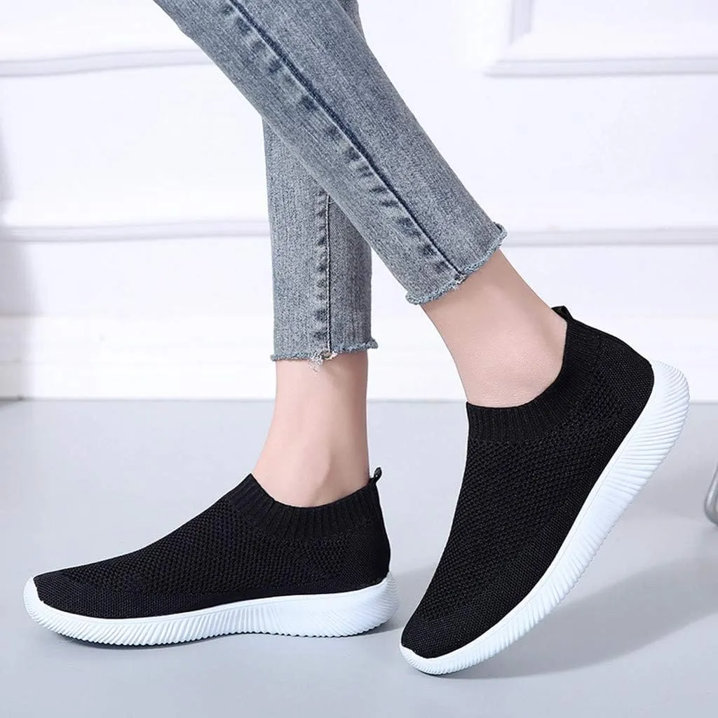 Women’s Slip-On Shoes Casual Lace-Free Walking Loafers Running Shoes for Men Comfortable White Casual Shoes Fashion Sneakers Red Tennis Shoe White Loafers