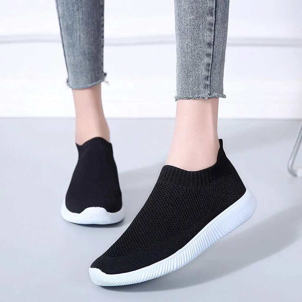 Women’s Slip-On Shoes Casual Lace-Free Walking Loafers Running Shoes for Men Comfortable White Casual Shoes Fashion Sneakers Red Tennis Shoe White Loafers