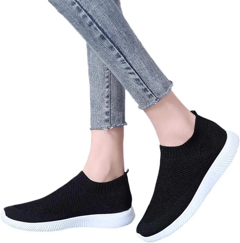 Women’s Slip-On Shoes Casual Lace-Free Walking Loafers Running Shoes for Men Comfortable White Casual Shoes Fashion Sneakers Red Tennis Shoe White Loafers