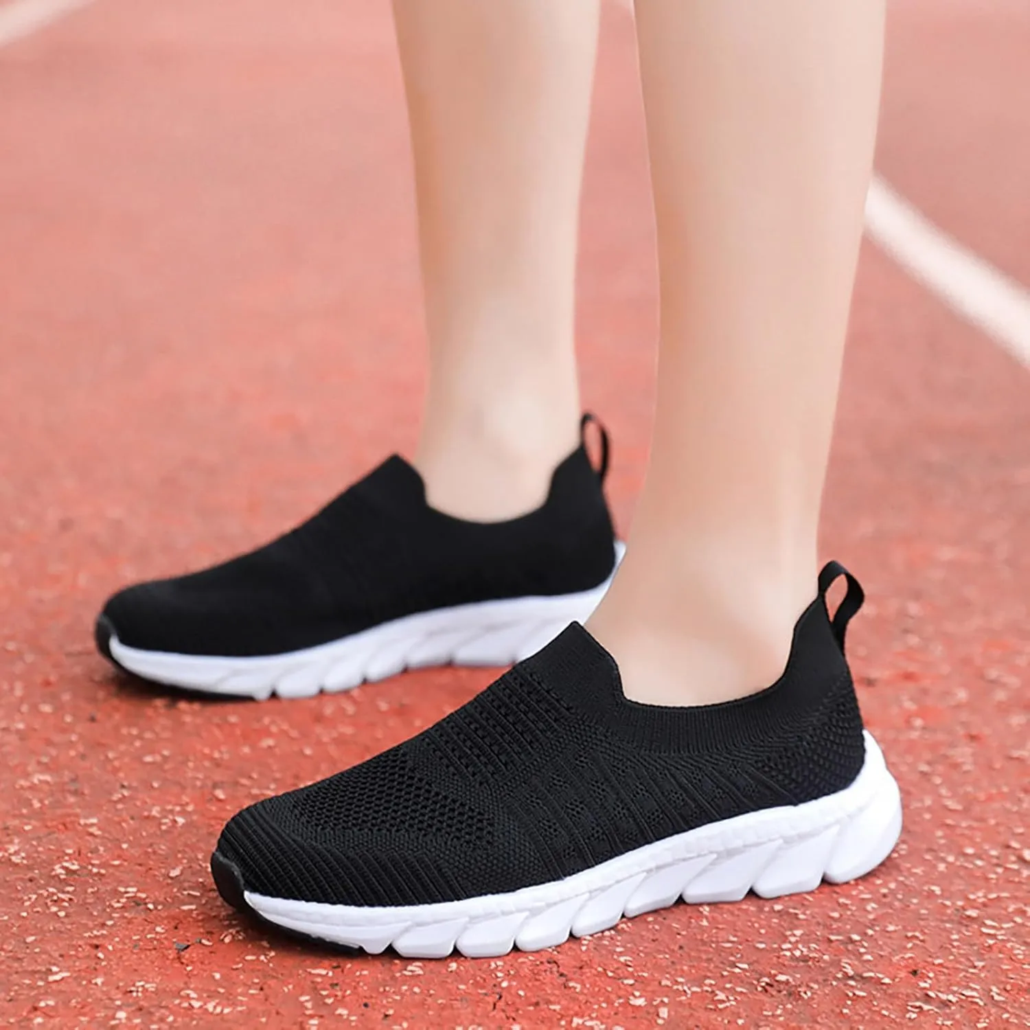 Womens Slip On Walking Shoes Lightweight Breathable Non Slip Running Shoes for Men Arch Support Dressy Casual Shoes Chunky Sneakers Steel Toe Tennis Shoe Loafers Shoe