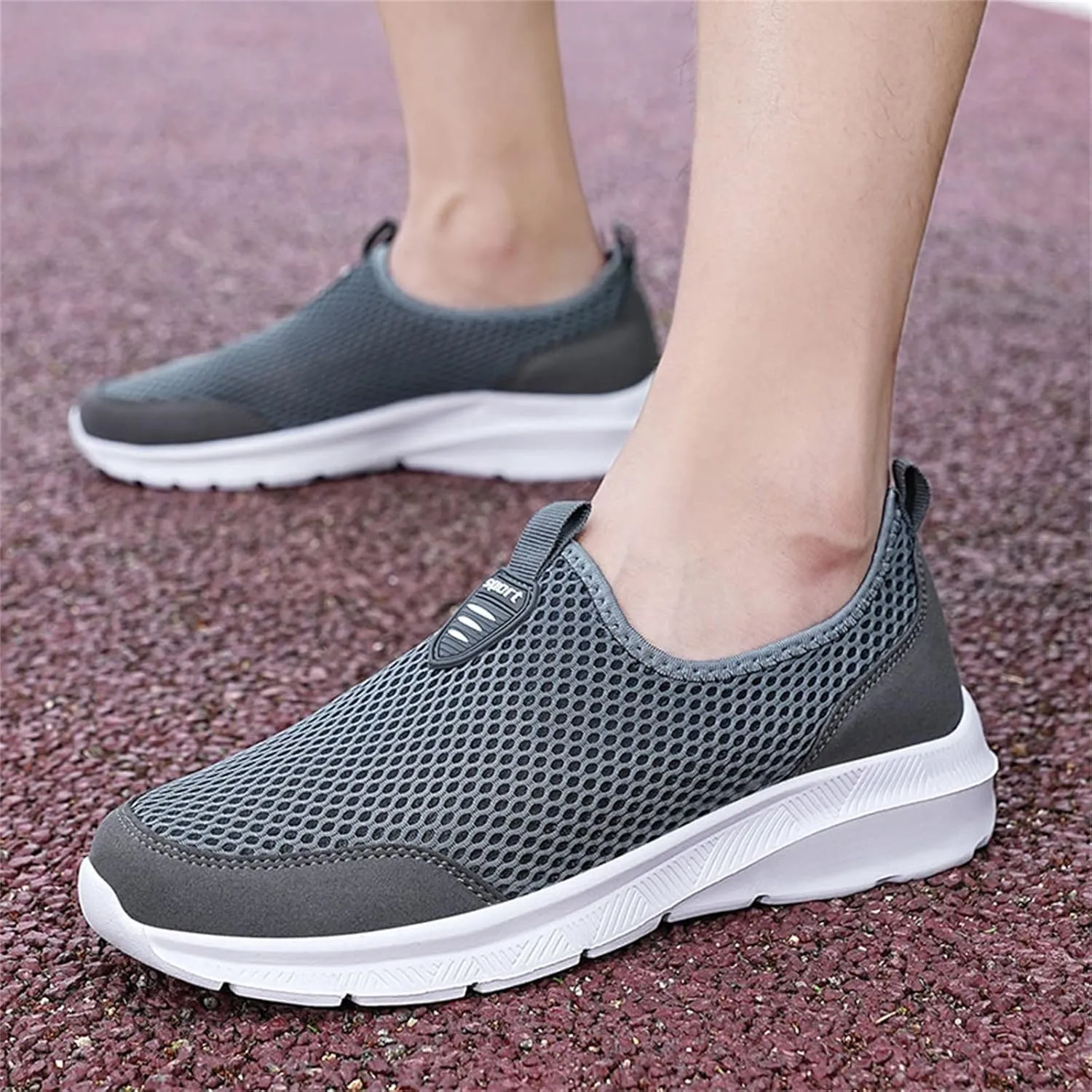 Womens Slip On Walking Shoes Non Slip Running Shoes Tennis Shoes Men Lightweight Women Shoes Casual Dress Sneakers White Tennis Shoe Trainers Shoe